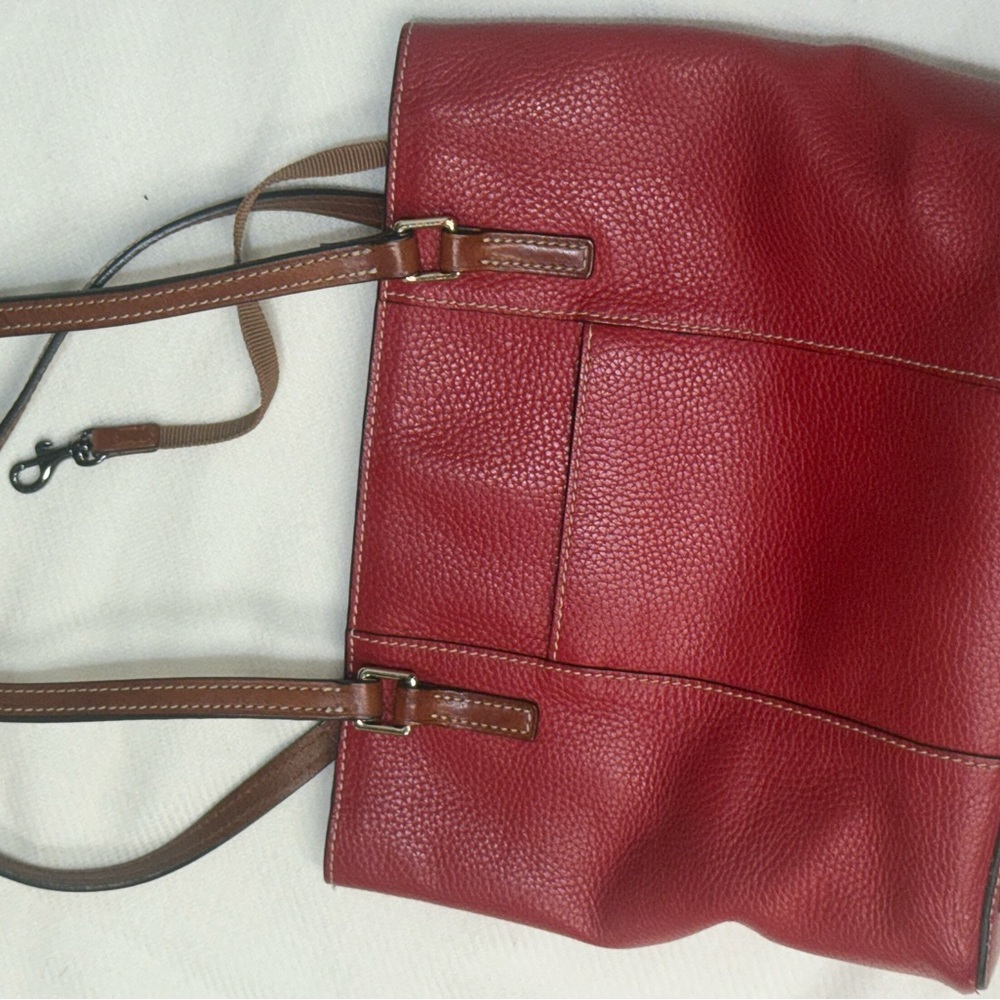 Dooney & Bourke Red Leather Handbag Excellent Condition 12” Strap Drop - Picture 6 of 15